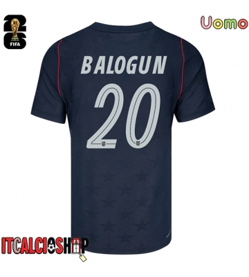Stati Uniti Folarin Balogun #20 Seconda Maglia Mondiali 2026 Manica Corta